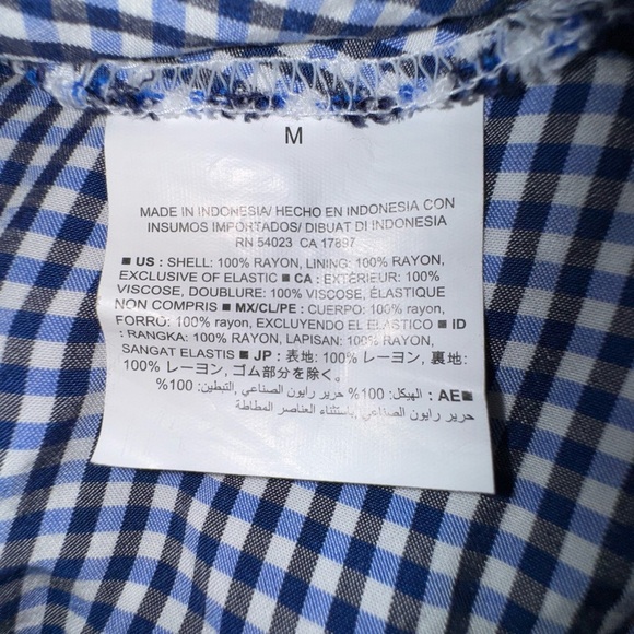 Old Navy Blue Gingham cami Women's swing Dress. Size Medium. EUC - Picture 10 of 12